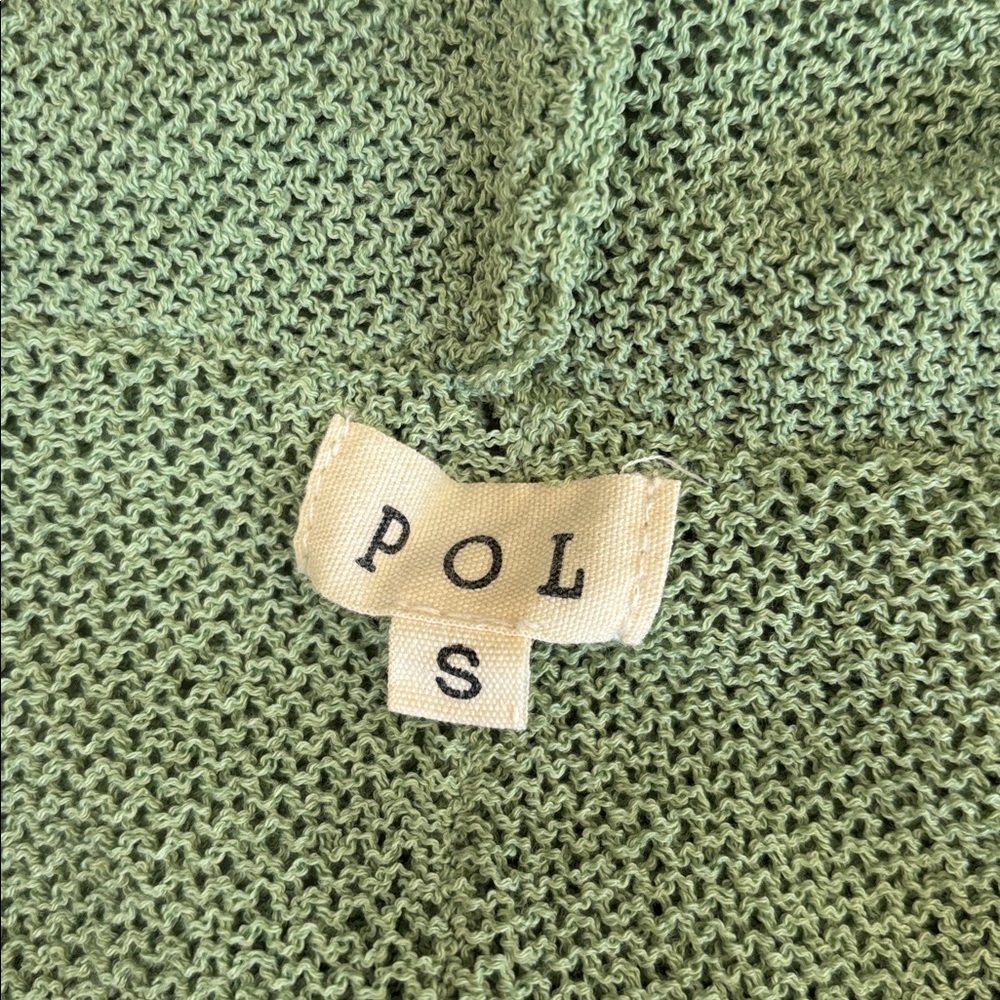 POL Daisy Floral Knit Oversized Hoodie Sweater Beach Boho Travel Women’s Small - Picture 4 of 10